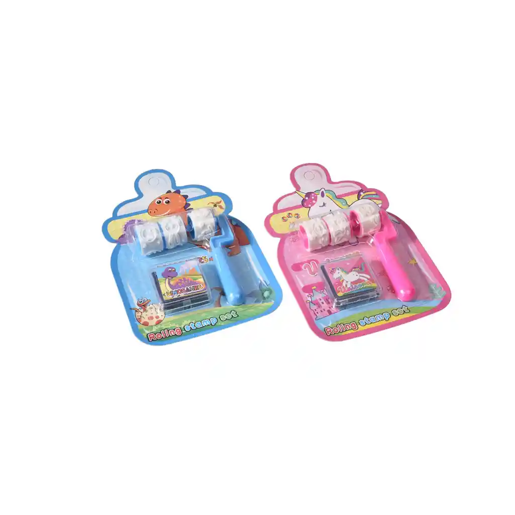Kit De Sellos Con Rodillo Para Niños Dim: 11x16x2