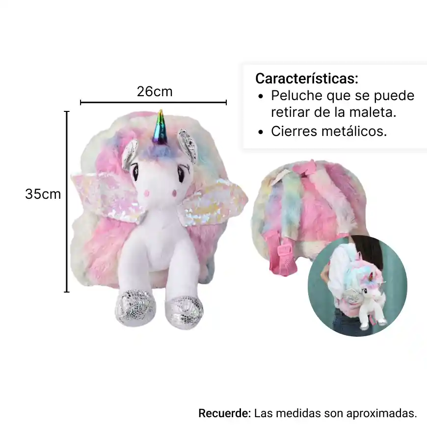 Morral Maleta Peluche Dim:33x26x9cm