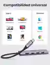 Adaptador Usb-c Ugreen 6 En 1 Puerto Hdmi 4k A 60hz Multipuertos Hub Usb 3.0 Lector Tarjeta Sd/tf