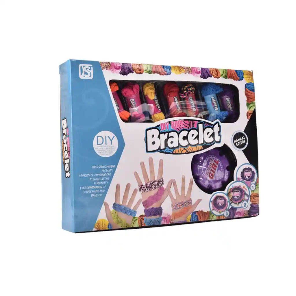 Kit Para Hacer Pulseras Manillas Juguete Niñas Dim: 22x28x5