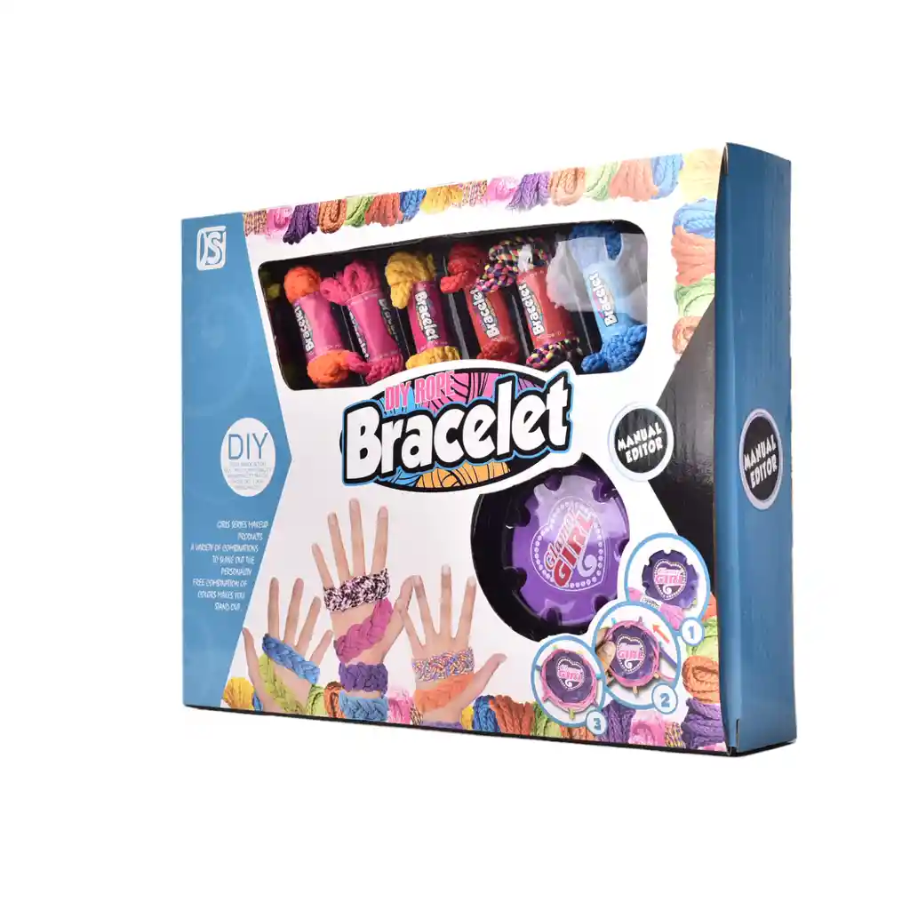 Kit Para Hacer Pulseras Manillas Juguete Niñas Dim: 22x28x5