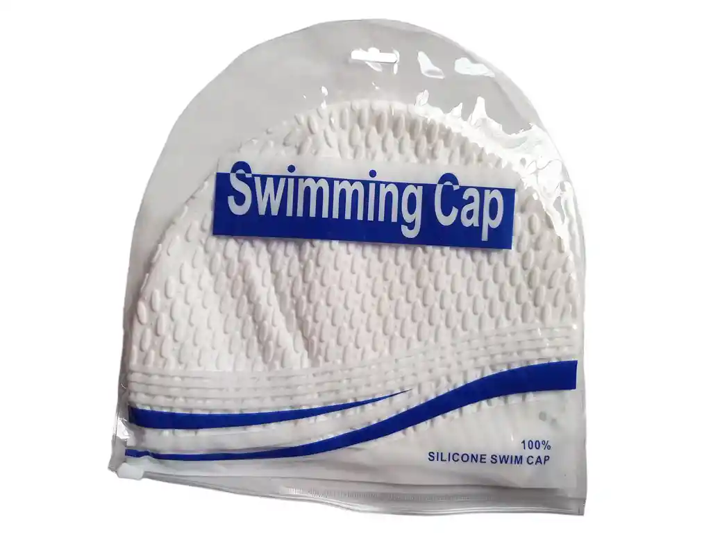 Gorro De Natación De Siliconada Fao719 Para Adulto Piscina - Blanco