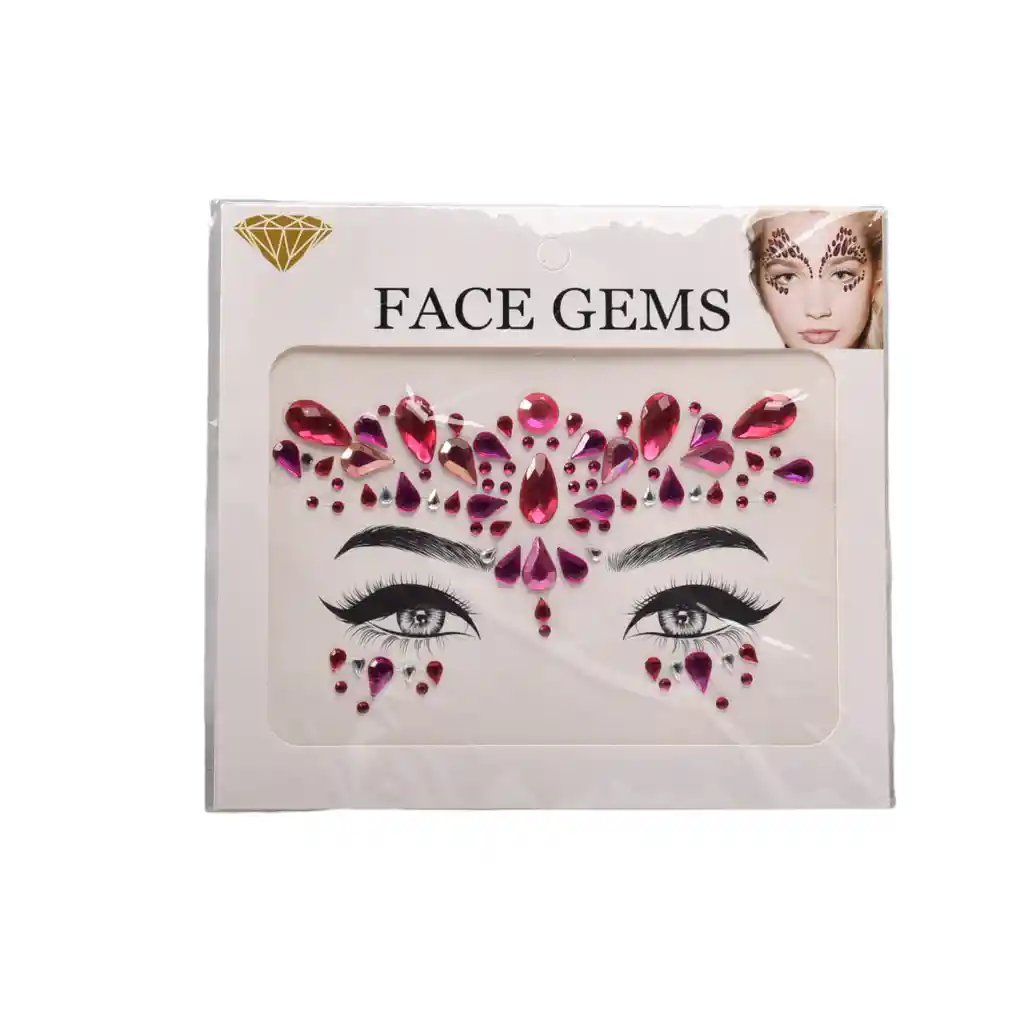 Gemas Pegatinas Faciales Decorativas Adhesivas