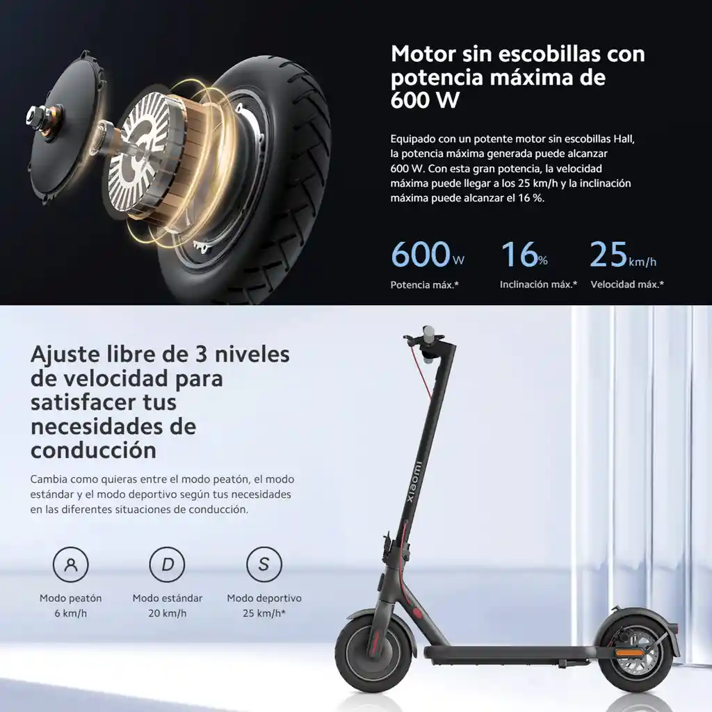 Xiaomi Electric Scooter 4, Monopatín Eléctrico 25 Km/h