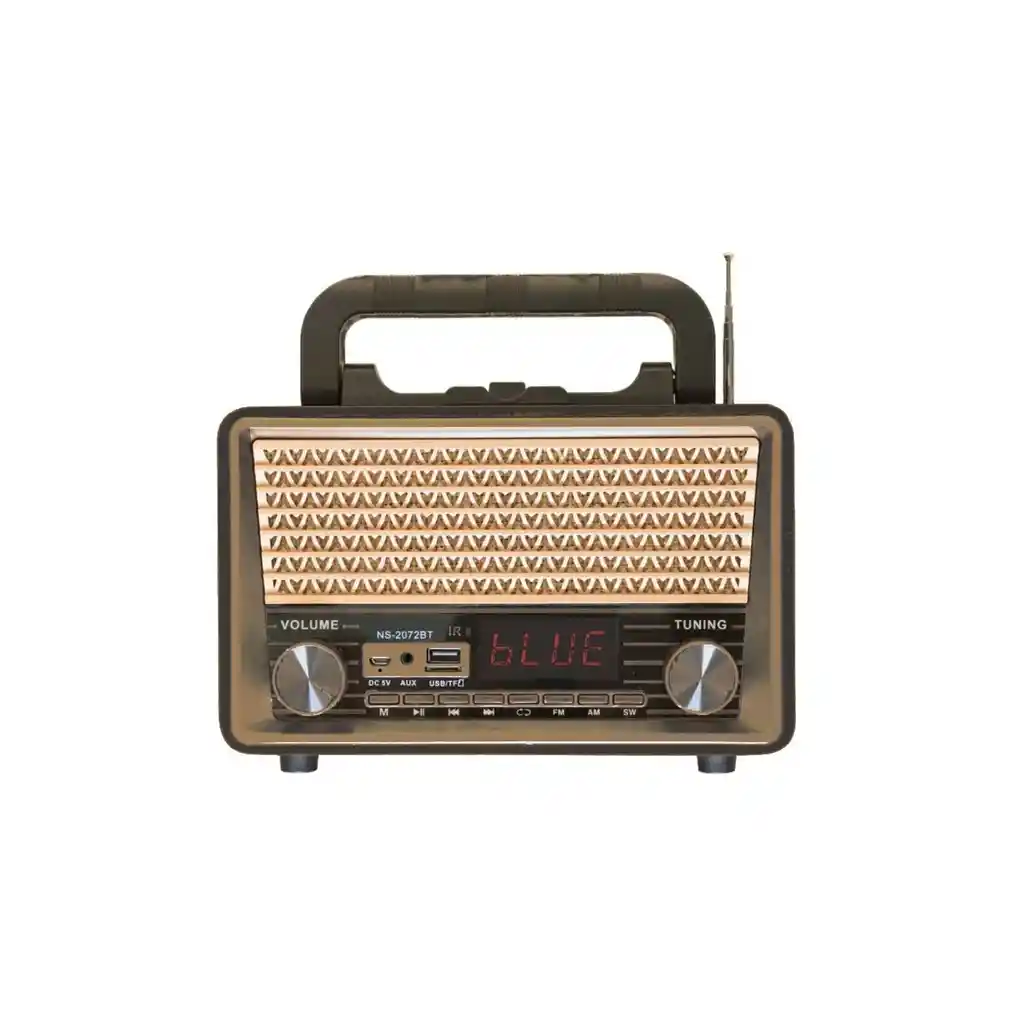 Radio Fox Tech Vintage Am Fm Sw Bluetooth Control Remoto