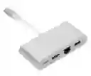 Adaptador De Tipo C A Hdmi + Ethernet + Usb 3.0 + Tipo C