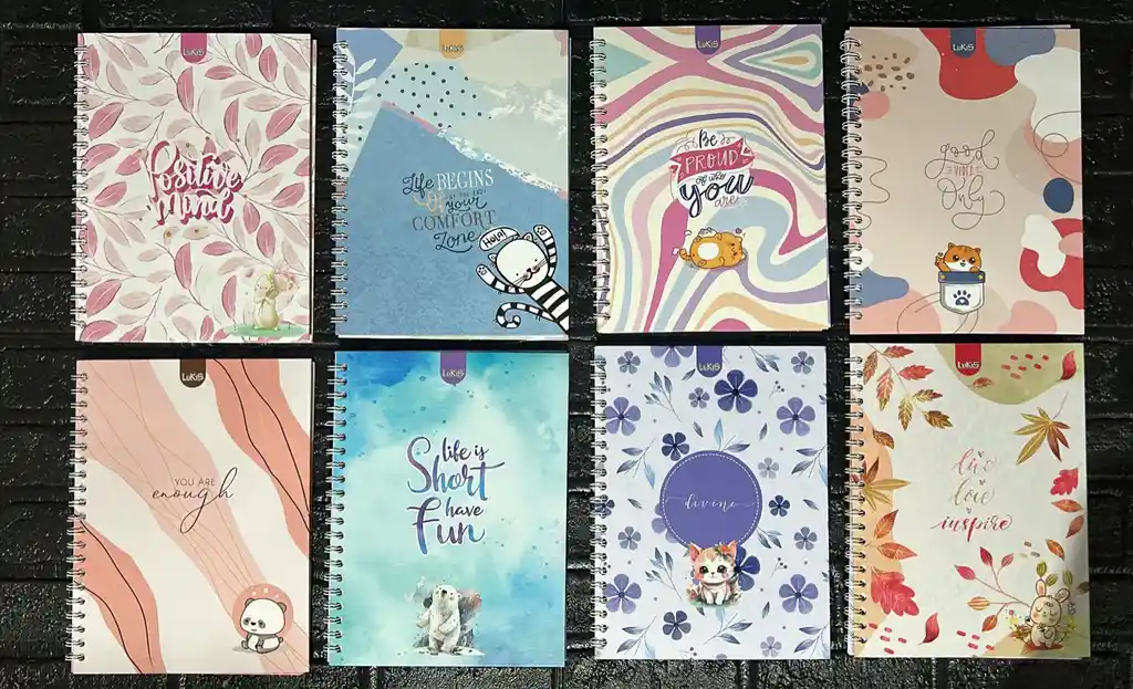 Cuaderno Argollado Grande Pasta Dura Dama Cuadriculado