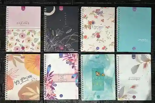 Cuaderno Argollado Grande Pasta Dura Dama Cuadriculado
