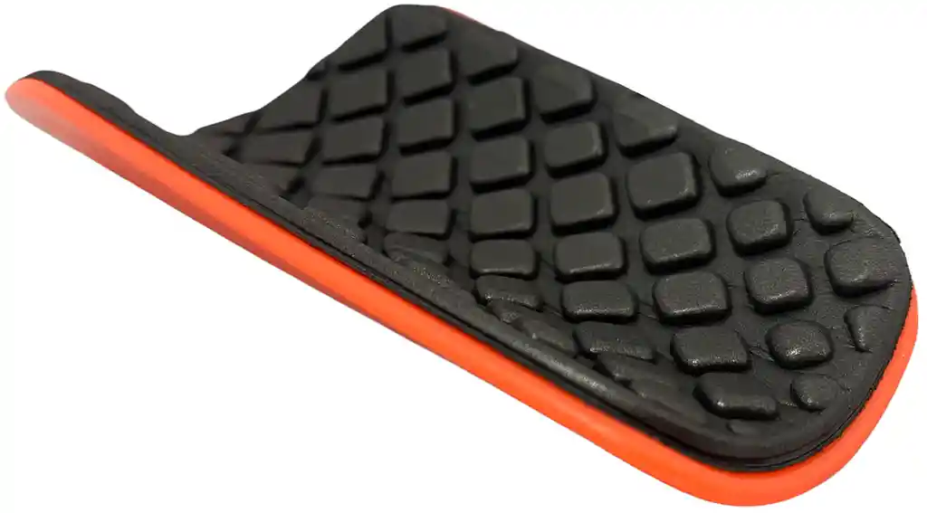 Canilleras De Fútbol Miyagi Con Protector Thunder M2103-03/ Naranja-talla: M