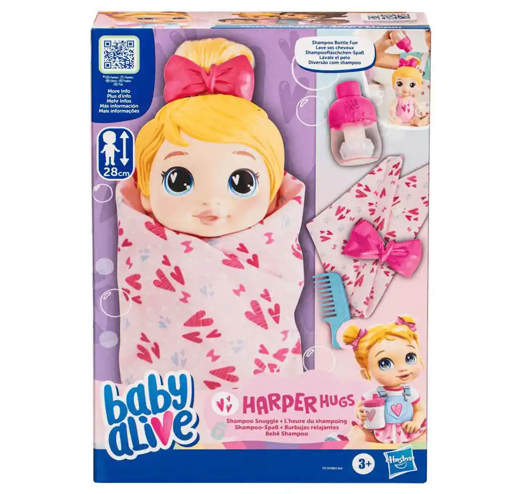 Muñeca Baby Alive Harper Hugs Burbujas Relajantes Hasbro F9119