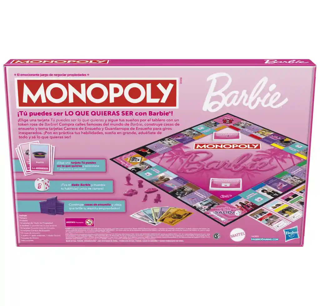 Juego De Mesa Monopoly Barbie Hasbro G0038