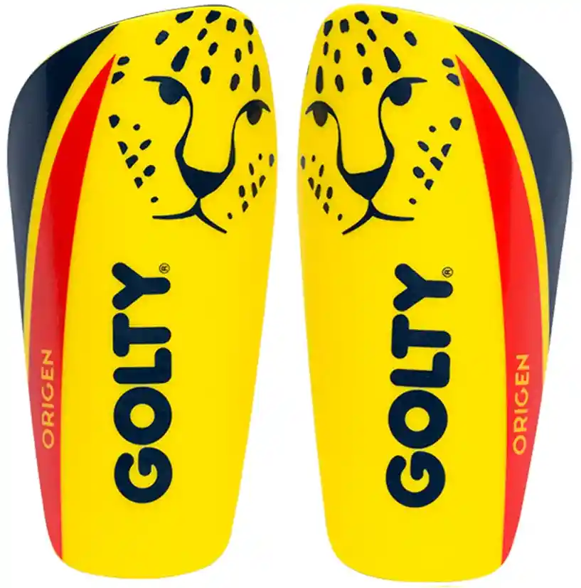 Canillera Golty Competición Shin Guard Origen/amarillo-rojo-talla: S