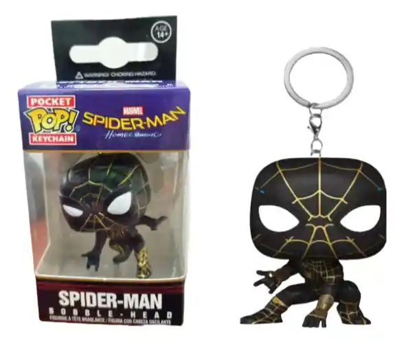 Llavero Funko Pop: Spider-man Negro Regreso A Casa