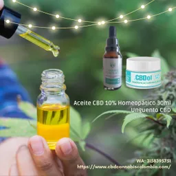 Aceite Cbd 10%gotas Cannabis Cbd 30ml + Ungüento Cbdol1000