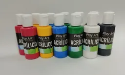 Pintura Acrílica 60cc (azul, Rojo, Amarillo, Verde, Blanco O Negro)