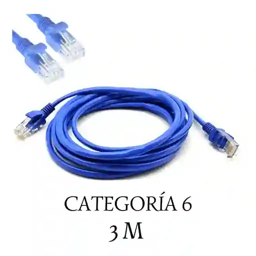 Cable Lan De Internet Cat6e Categoría 6 3 Metros Largo Cable Ethernet Utp 3mt