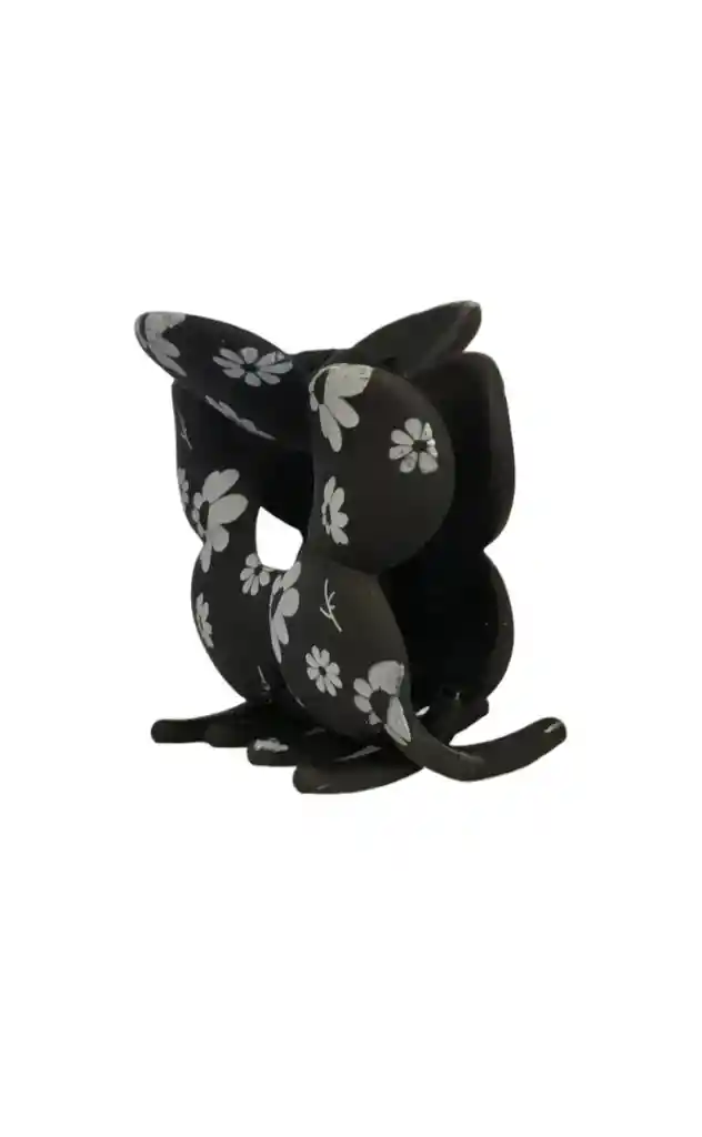 Caiman Diseño Flor Con Estampado Color Negro