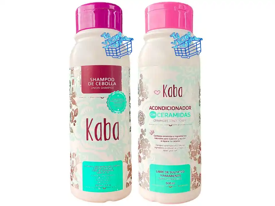 Kaba Shampoo De Cebolla + Acondicionador Con Ceramidas Kaba