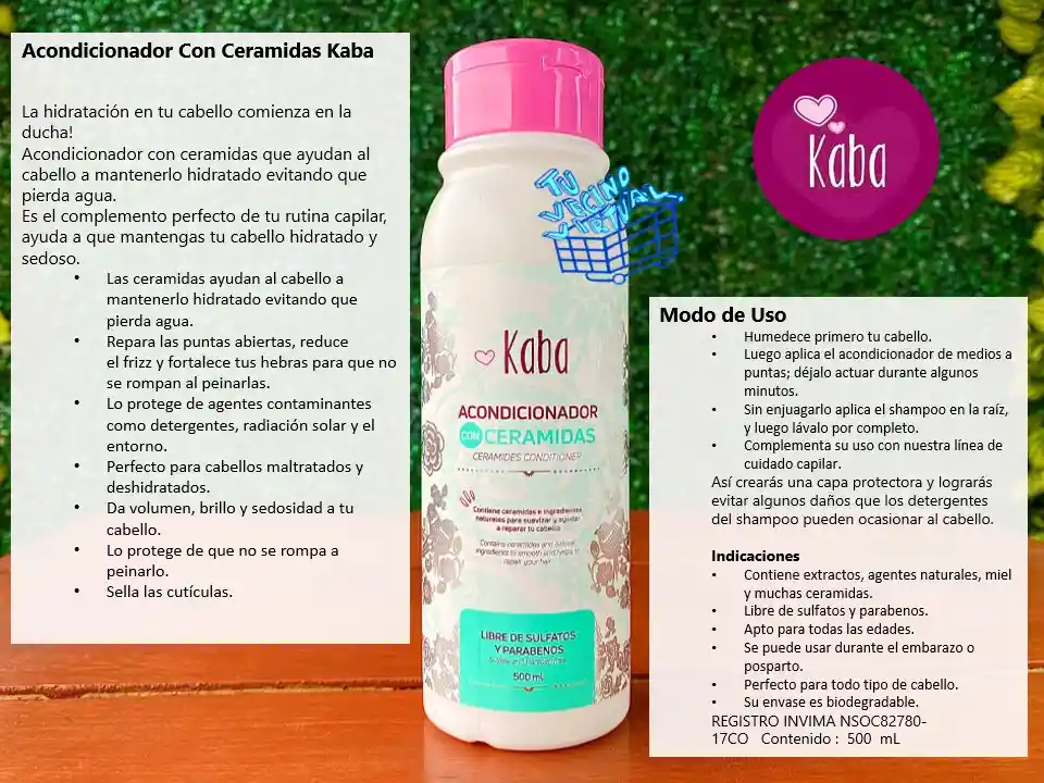 Kaba Shampoo De Cebolla + Acondicionador Con Ceramidas Kaba