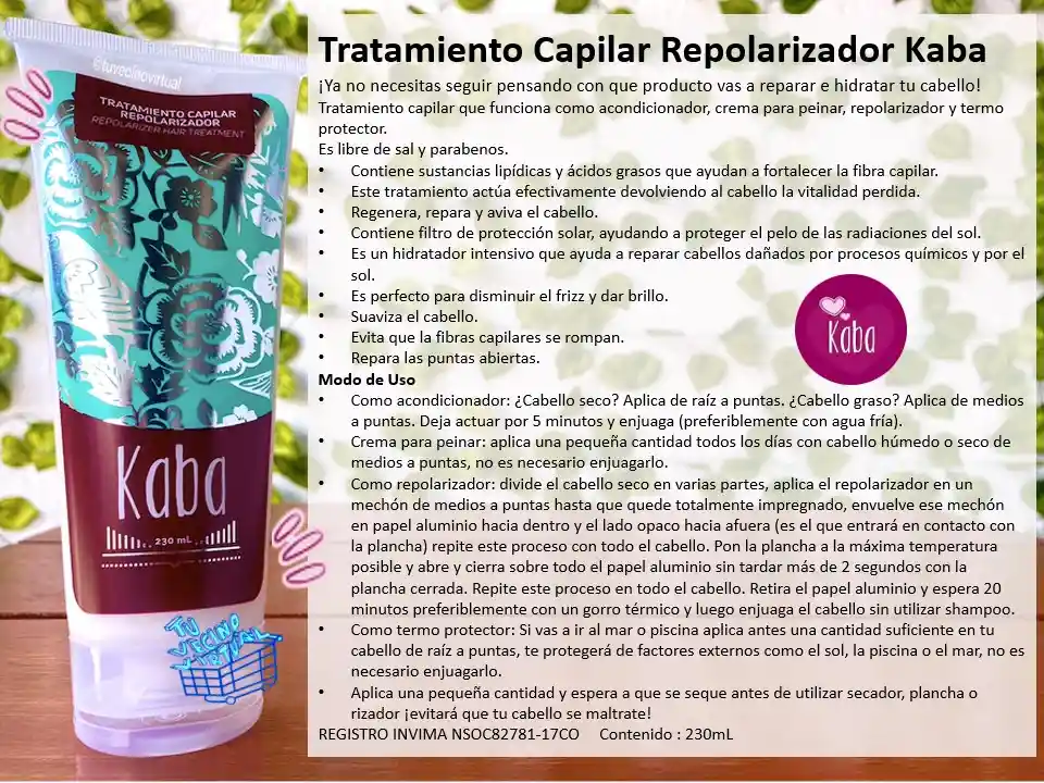 Kaba Shampoo Cebolla + Biomascarilla + Tratamiento Repolarizador