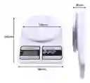 Gramera Digital Cocina 10 Kg Bascula Portátil Peso Baterías Color Blanco
