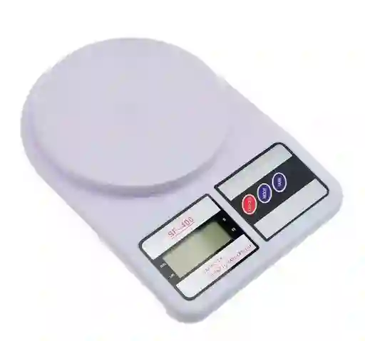 Gramera Digital Cocina 10 Kg Bascula Portátil Peso Baterías Color Blanco