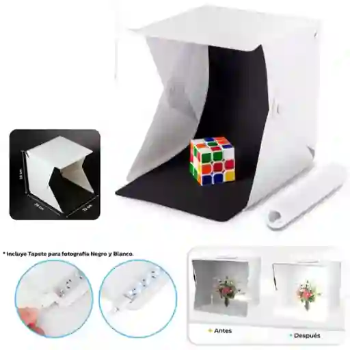 Caja De Luz Led Para Fotos Mini Kit Estudio Fotográfico