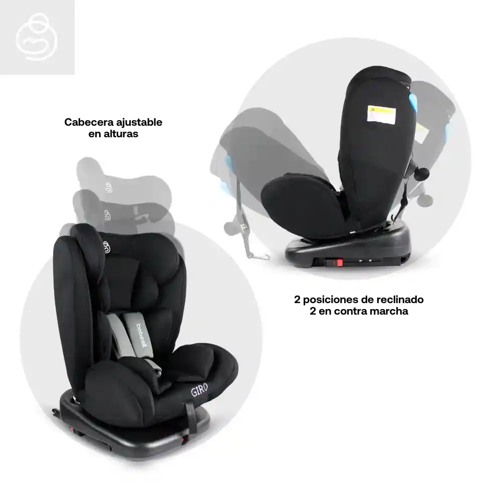 Silla De Auto Isofix Giro Elite 360 Black