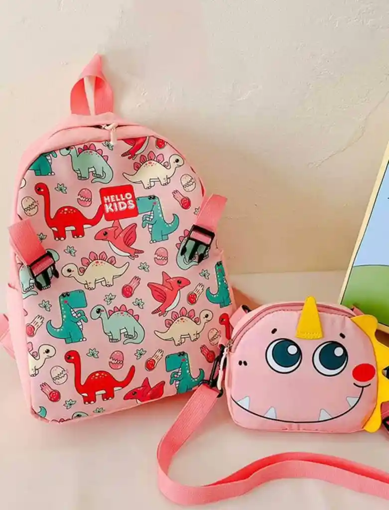 Morral Bolso Infantil 2 En 1 Con Mini Lonchera