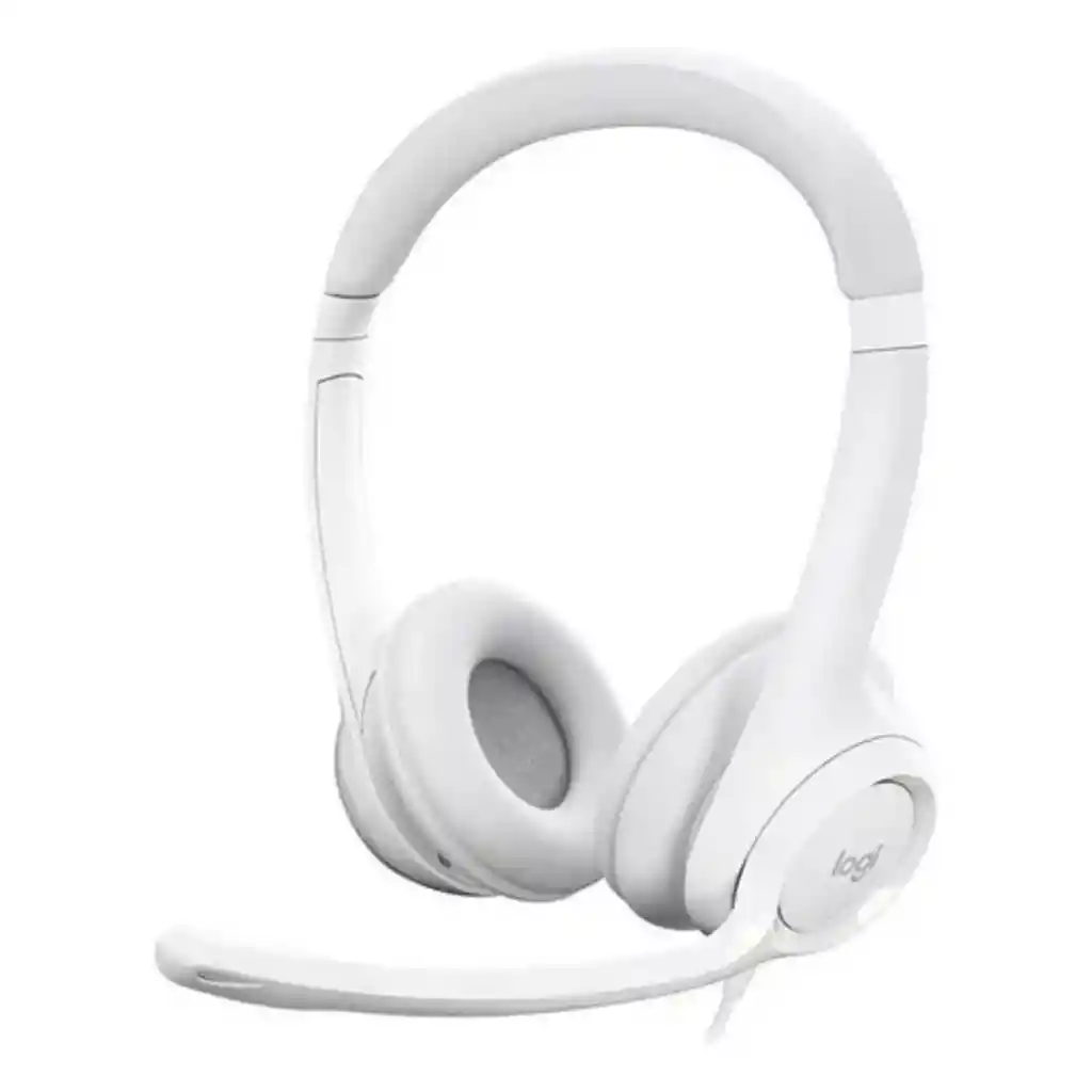 Auricular Headset Logitech H390 Con Micrófono Color Blanco