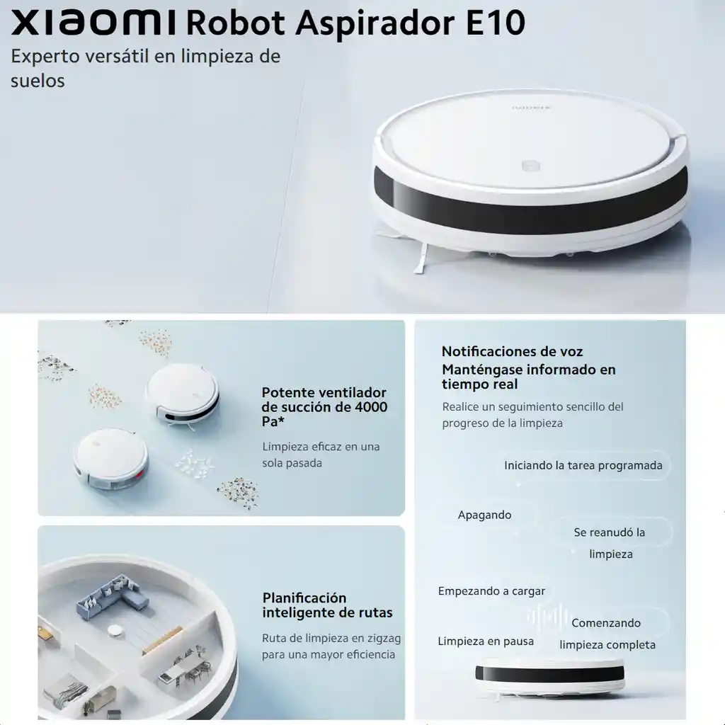Xiaomi Robot Vacuum E10 Aspiradora Trapeadora Inteligente