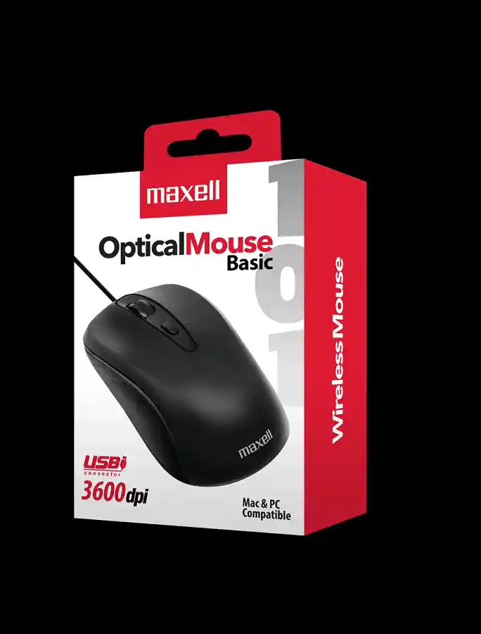 Mouse Cablev Usb Optical Basic Maxell Mac Y Pc