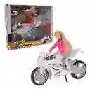 Muñeca Defa Lucy Con Motocicleta Y Accesorios