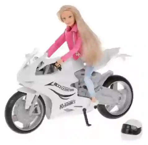 Muñeca Defa Lucy Con Motocicleta Y Accesorios