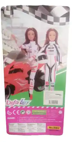 Muñeca Defa Lucy Corredora De Motocross Con Casco