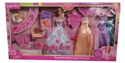 Muñeca Defa Lucy Pricesa Con Vestidos Y Accesorios