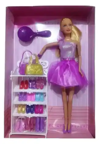 Muñeca Defa Lucy Zapatos, Peine Y Bolsos