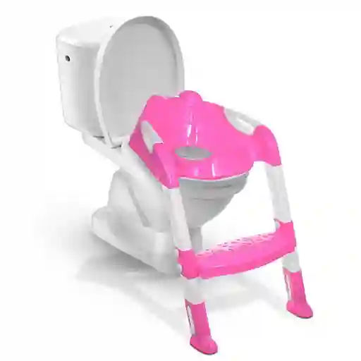 Adaptador De Inodoro Con Escalera Rosa