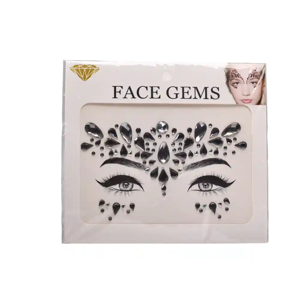 Gemas Pegatinas Faciales Decorativas Adhesivas