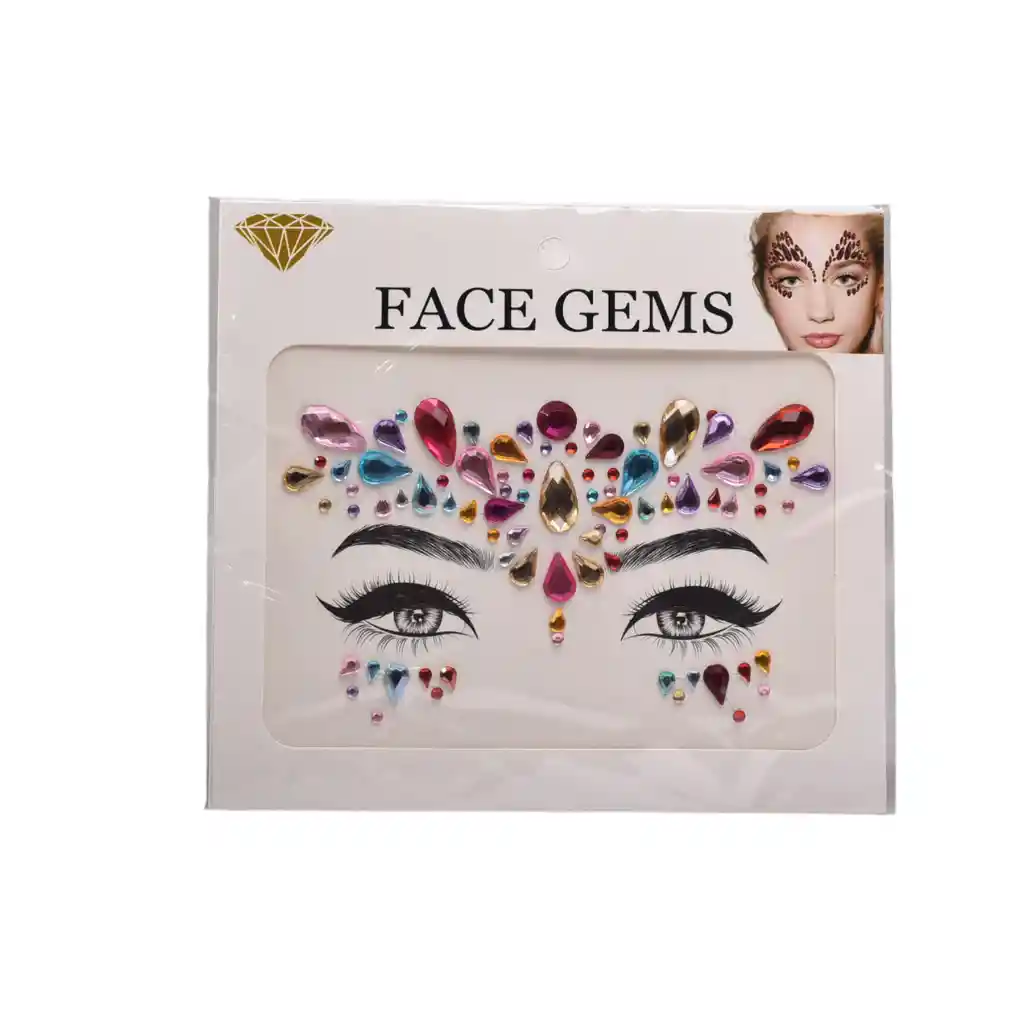 Gemas Pegatinas Faciales Decorativas Adhesivas