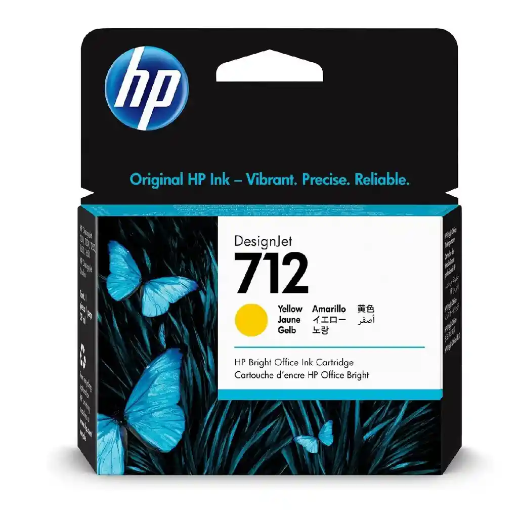 Cartucho De Tinta Hp Desingjet 712 Amarillo 29ml