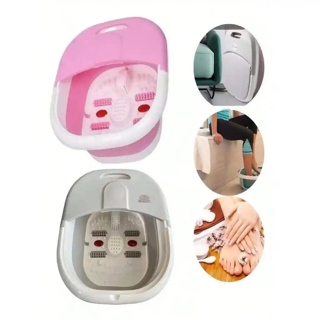 Baño Pies Plegable Calor Y Masaje Relax Hogar