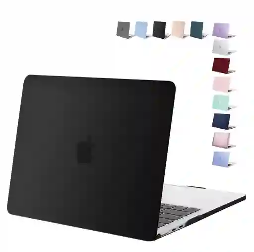 Carcasa Protector Para Macbook Air 13 Chip M2 M3 M4 2022-2025 Antideslizante Mate - Color Negro