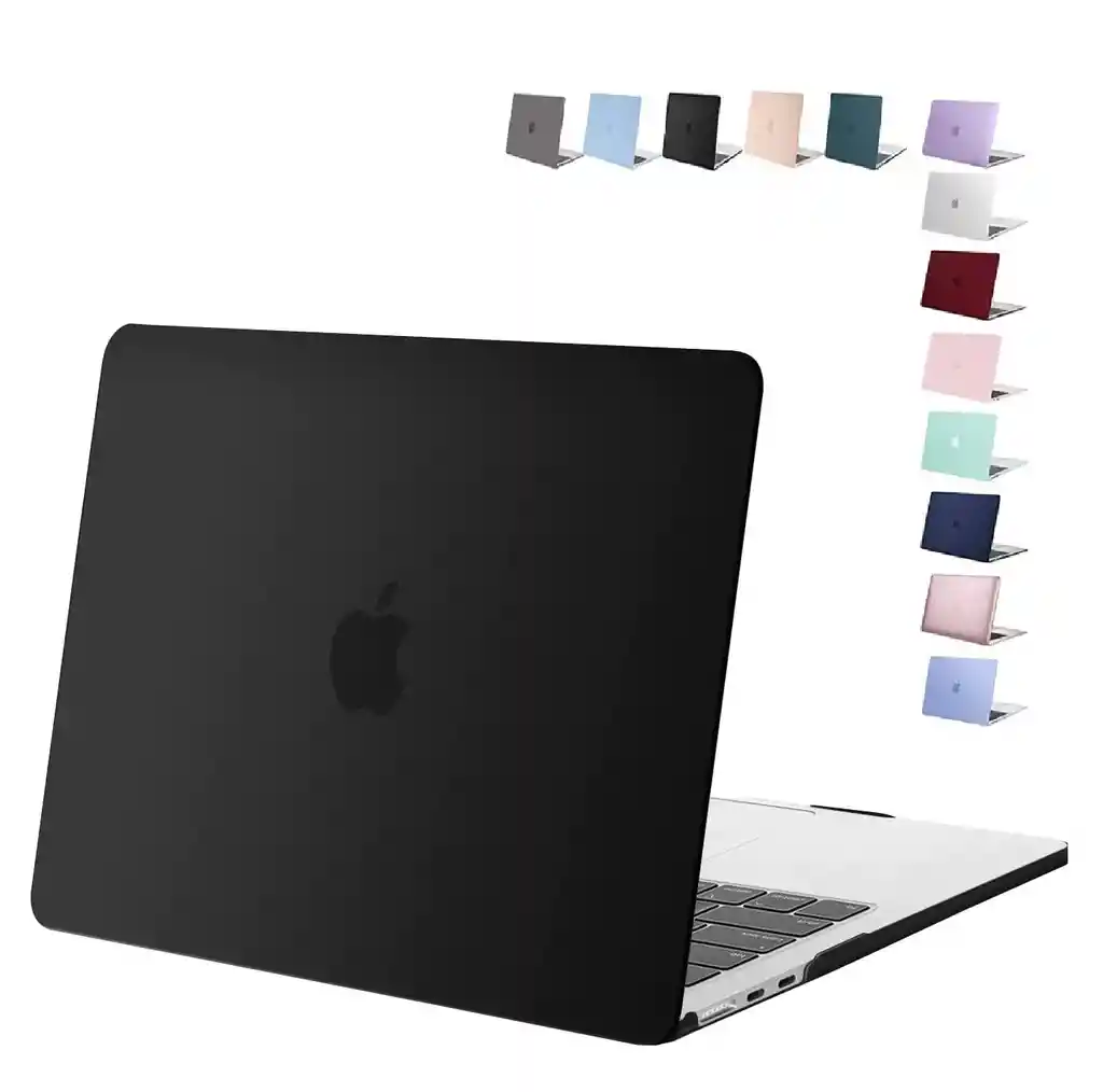 Carcasa Protector Para Macbook Air 13 Chip M2 M3 M4 2022-2025 Antideslizante Mate - Color Negro
