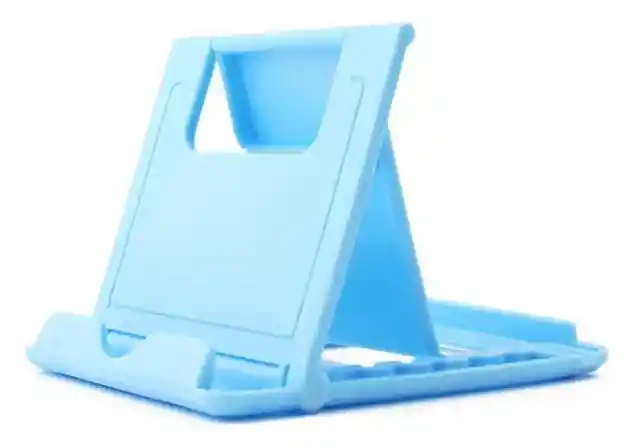 Soporte Celular, Tablet Para Escritorio Plegable Azul