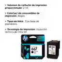 Cartucho De Tinta Hp 667 Negro Original Ink Advantage