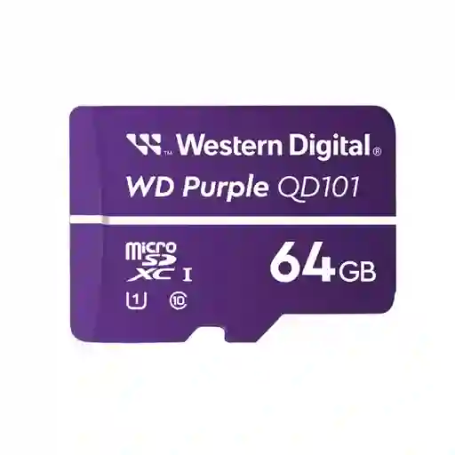 Memoria Sd De 64gb Western Digital Pulple Para Camaras | Uso Continuo 24/7