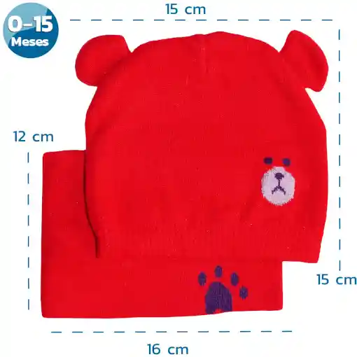 Gorro Bufanda Rojo