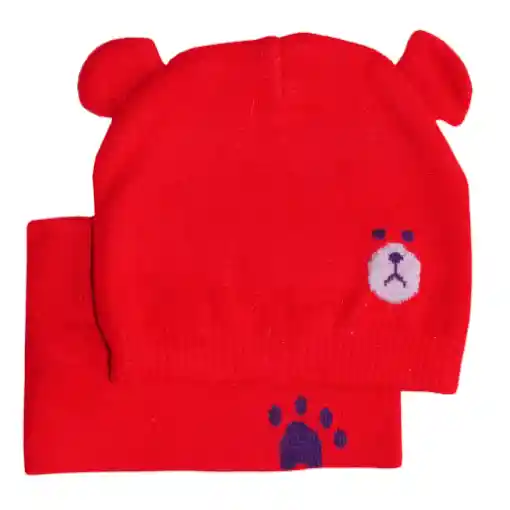 Gorro Bufanda Rojo