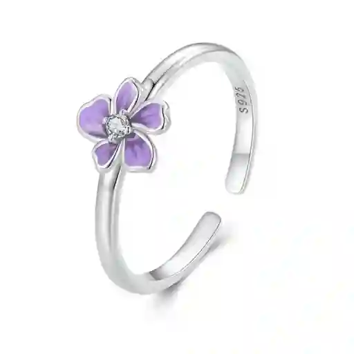 Anillo Para Mujer Ajustable Flor Primavera En Plata 925